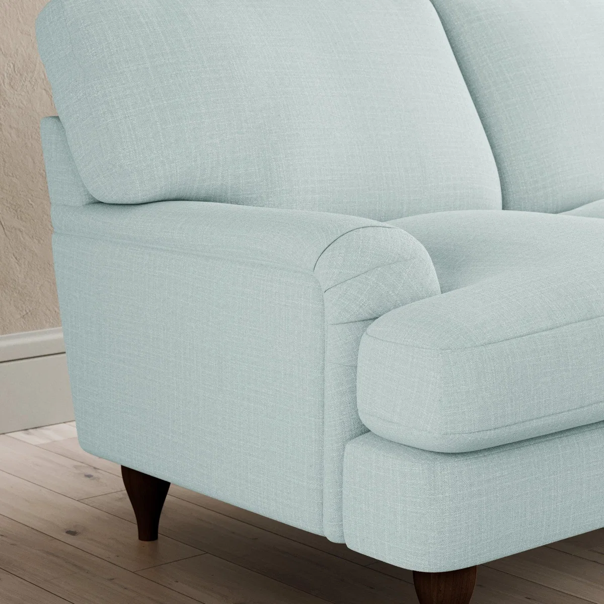 Darwin 2 Seater Sofa Slub Cotton Blend Light Mineral – image 4