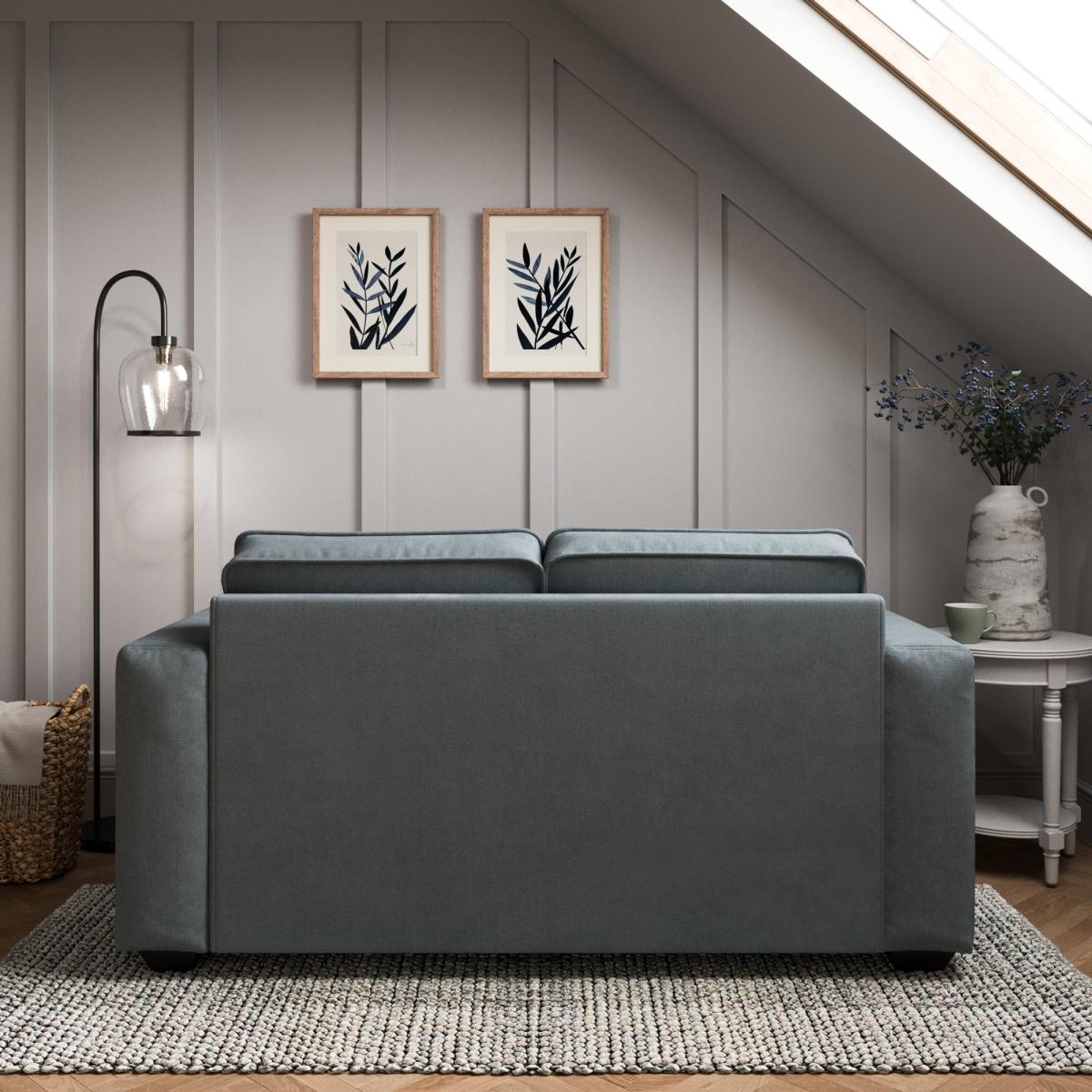 Claude Tonal Chenille 2 Seater Sofa Chunky Soft Chenille Pacific – image 2