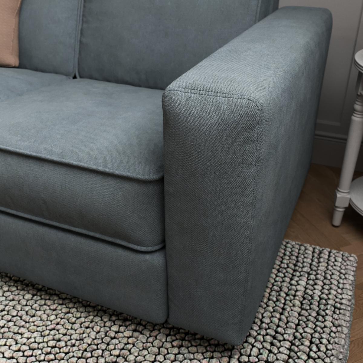 Claude Tonal Chenille 2 Seater Sofa Chunky Soft Chenille Pacific – image 3