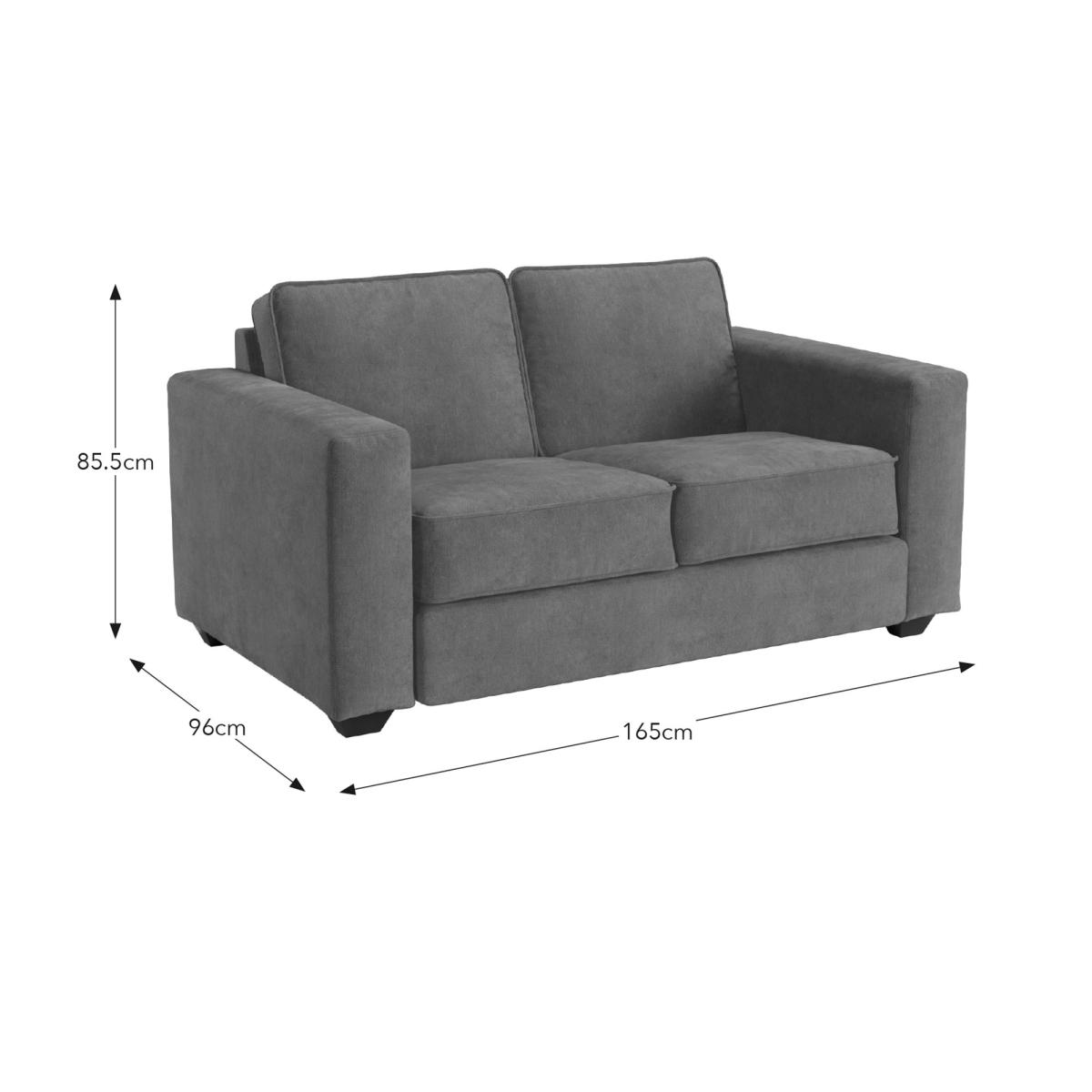 Claude Tonal Chenille 2 Seater Sofa Chunky Soft Chenille Pacific – image 7