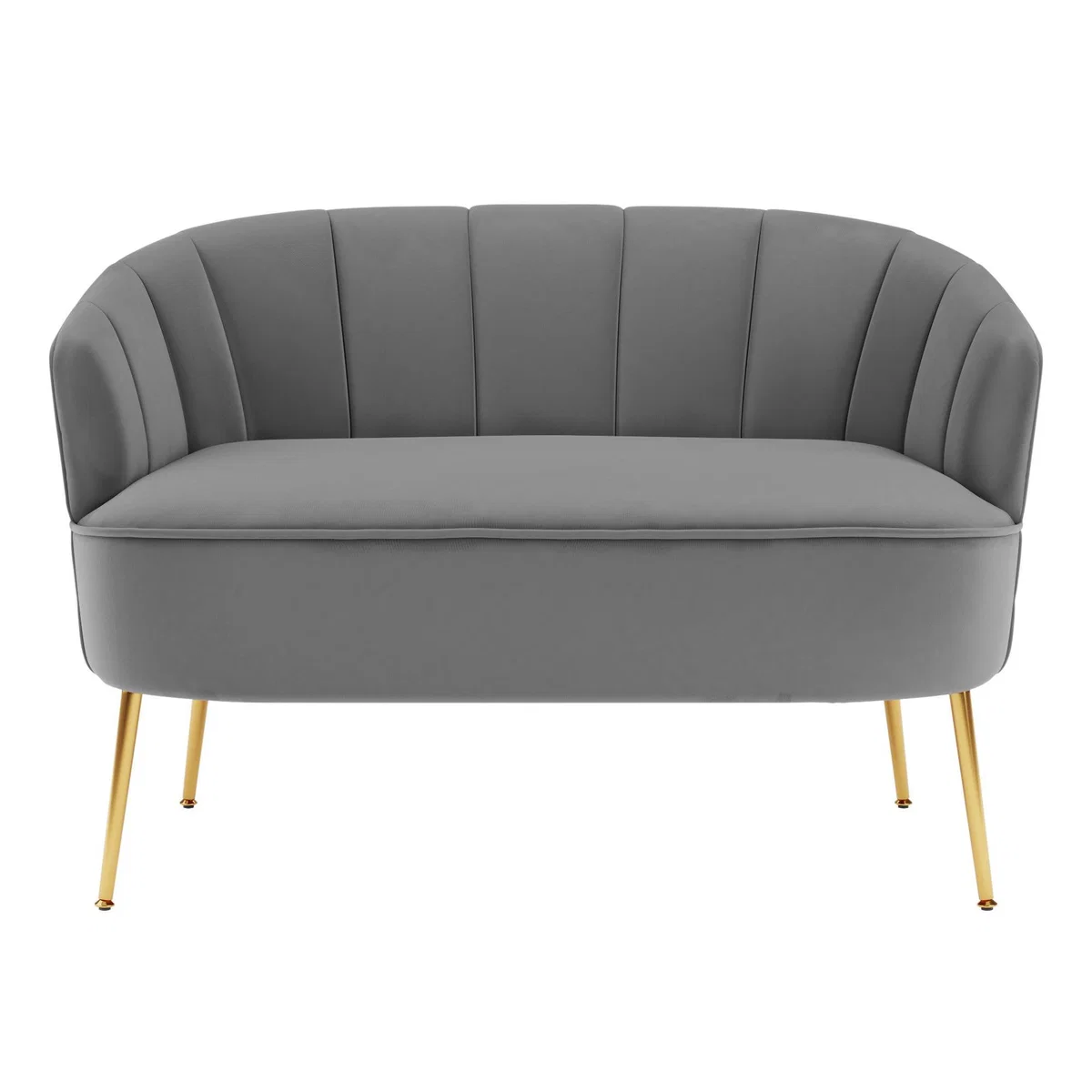 Matilda Velvet Two Seater Sofa Grey – image 3