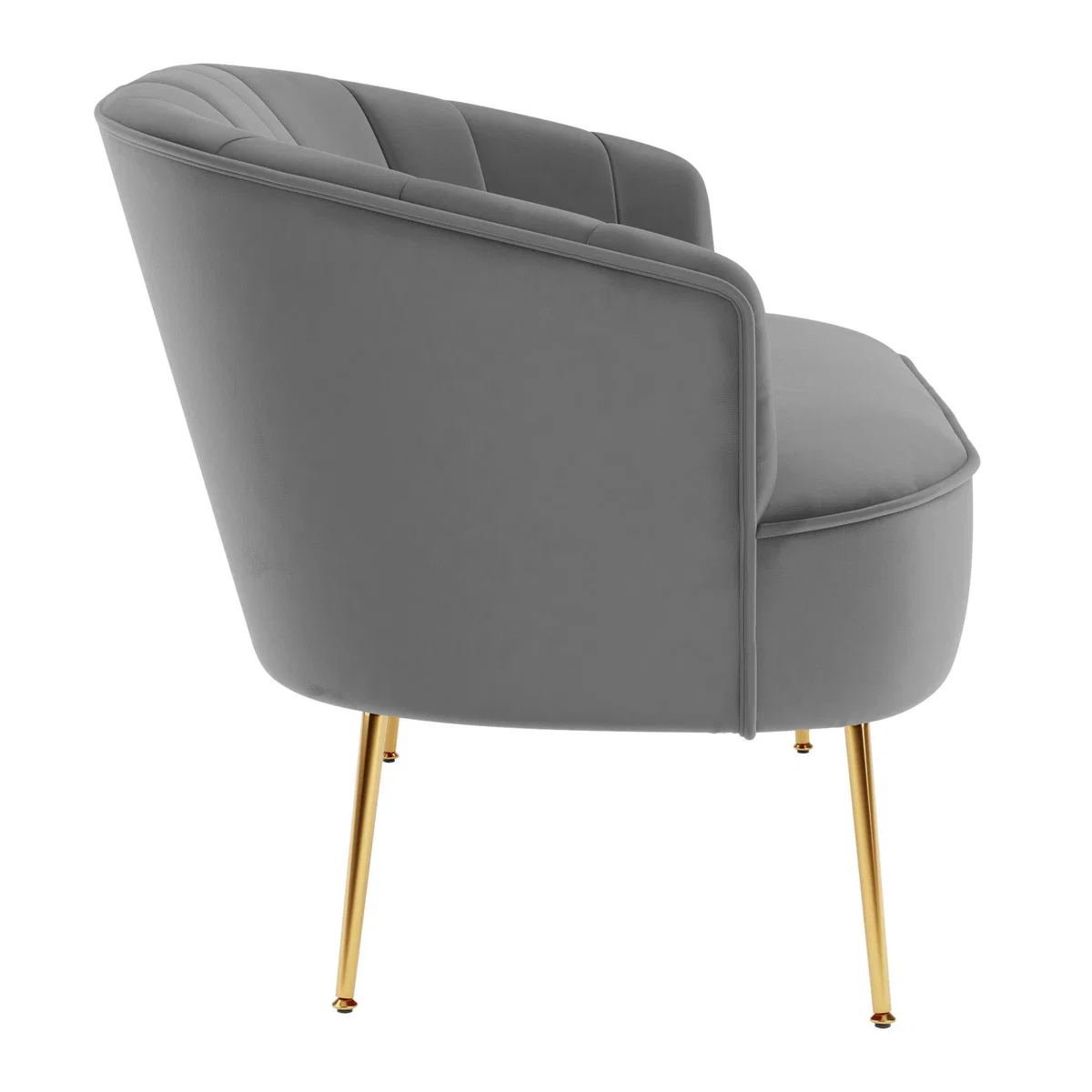 Matilda Velvet Two Seater Sofa Grey – image 4