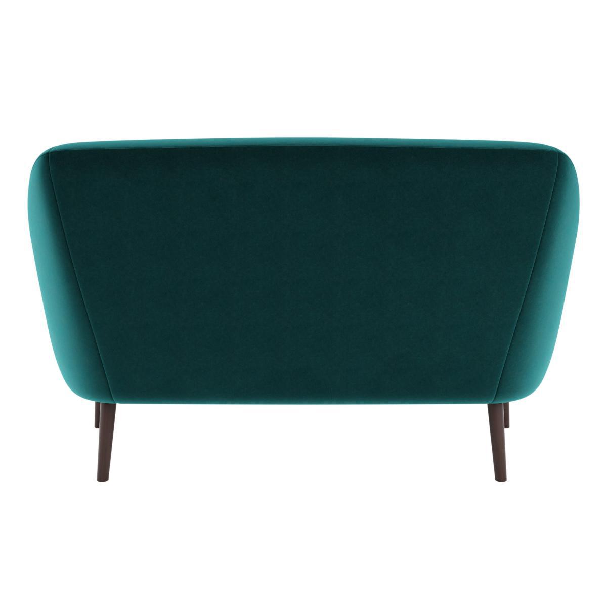 Eddie Velvet 2 Seater Compact Tub Sofa Peacock – image 5
