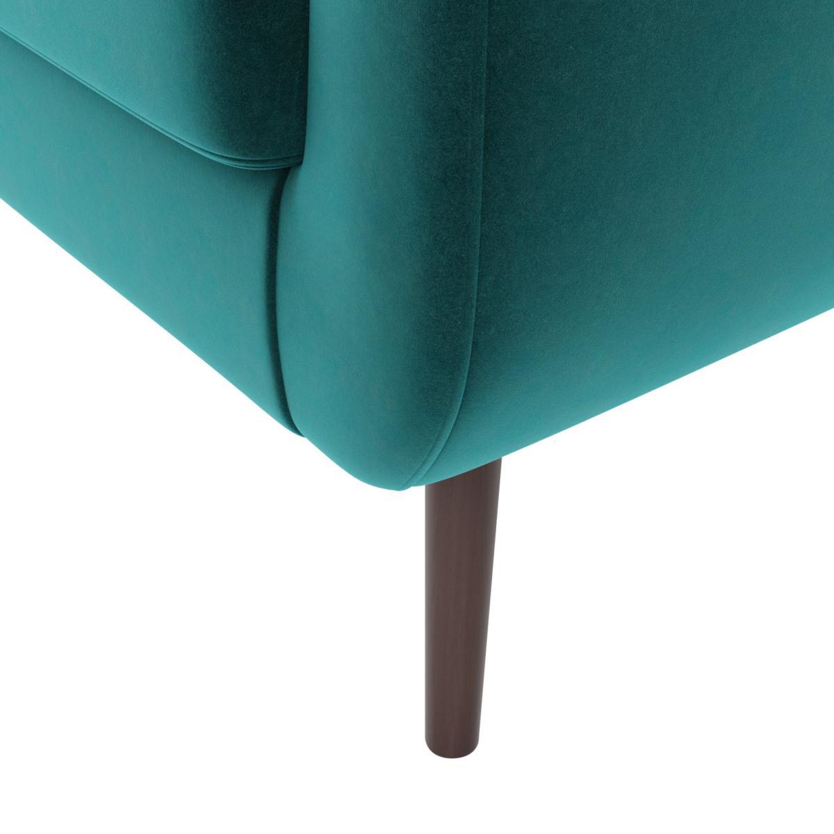 Eddie Velvet 2 Seater Compact Tub Sofa Peacock – image 8