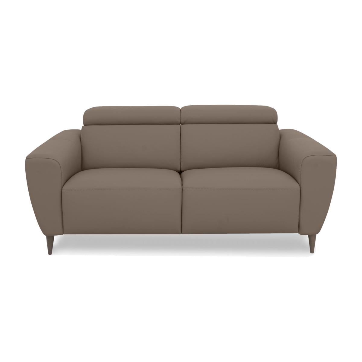 Nicoletti Italia - Milano 2 Seater Leather Sofa - Botero Taupe – image 1