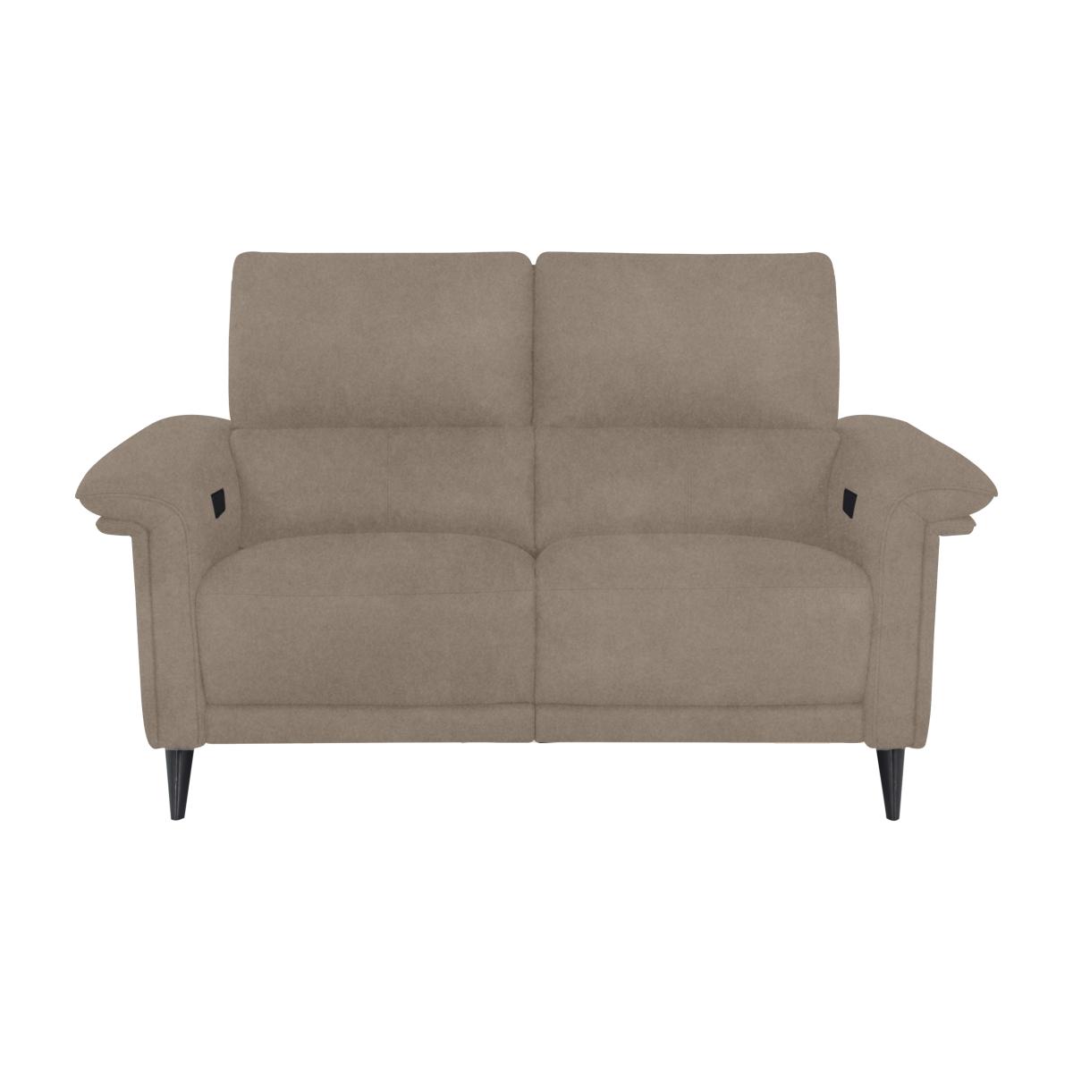 Domicil - Huxley 2 Seater Fabric Power Recliner Sofa with Telescopic Headrests - Light Khaki – image 1