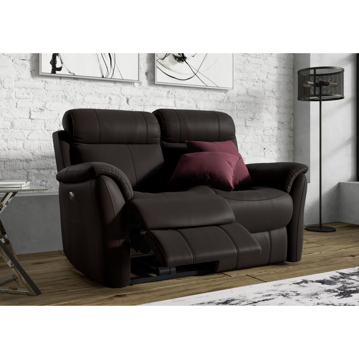 Relax Station Revive 2 Seater BV Leather Manual Recliner Sofa - Taupe – image 2
