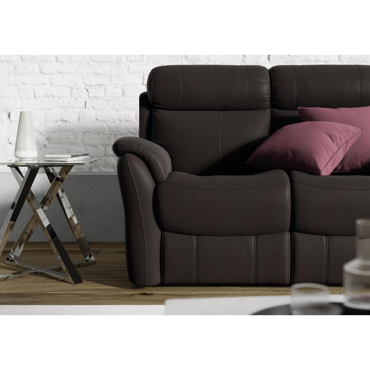 Relax Station Revive 2 Seater BV Leather Manual Recliner Sofa - Taupe – image 3