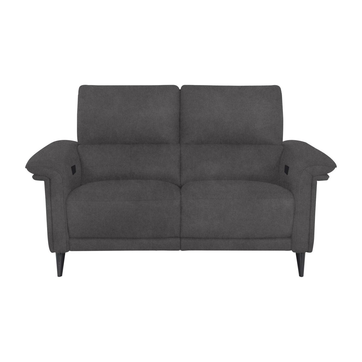 Domicil - Huxley 2 Seater Fabric Power Recliner Sofa with Telescopic Headrests - Pewter – image 1