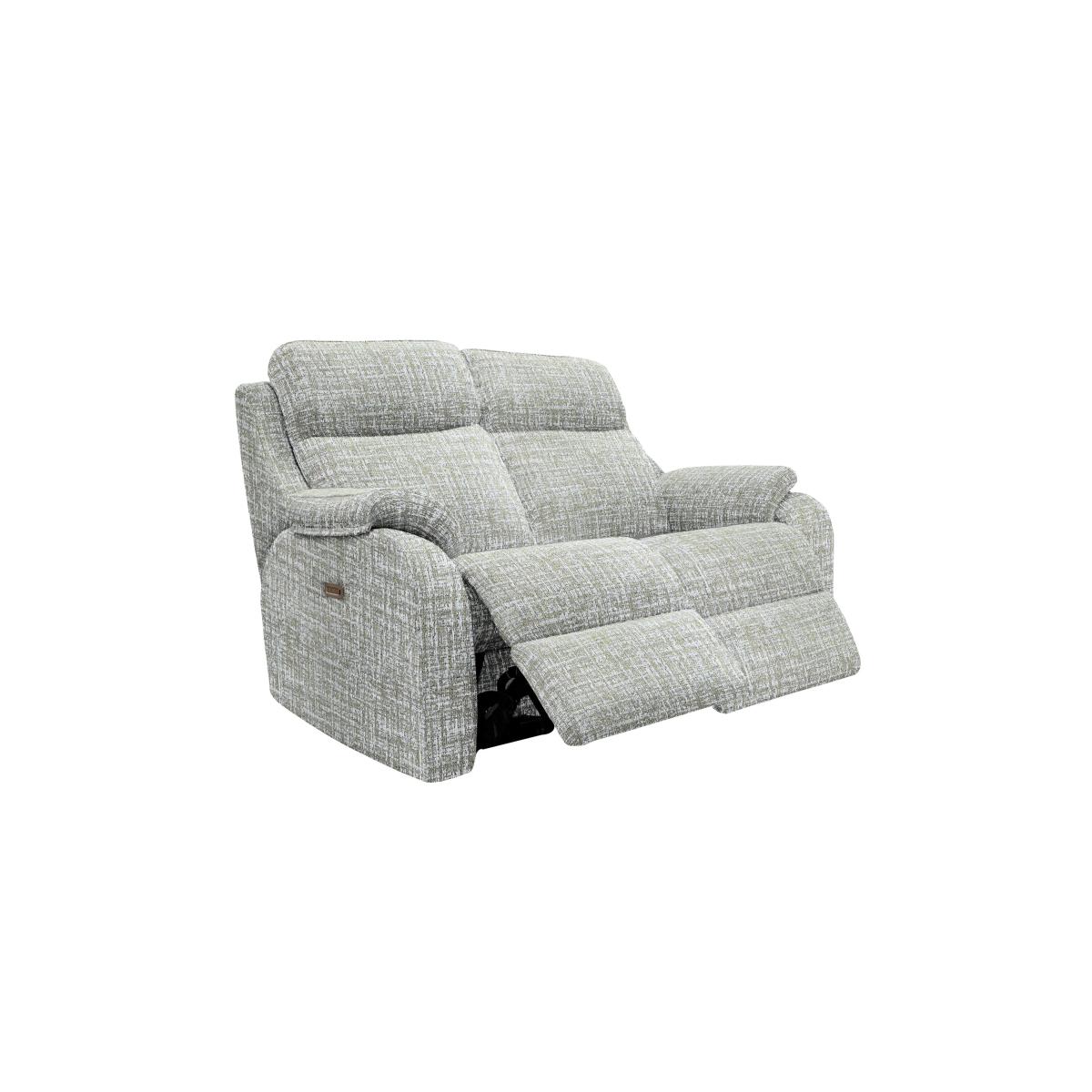 G Plan - Kingsbury 2 Seater Fabric Power Battery Recliner Sofa with Headrests - Boucle Cocoa – image 2