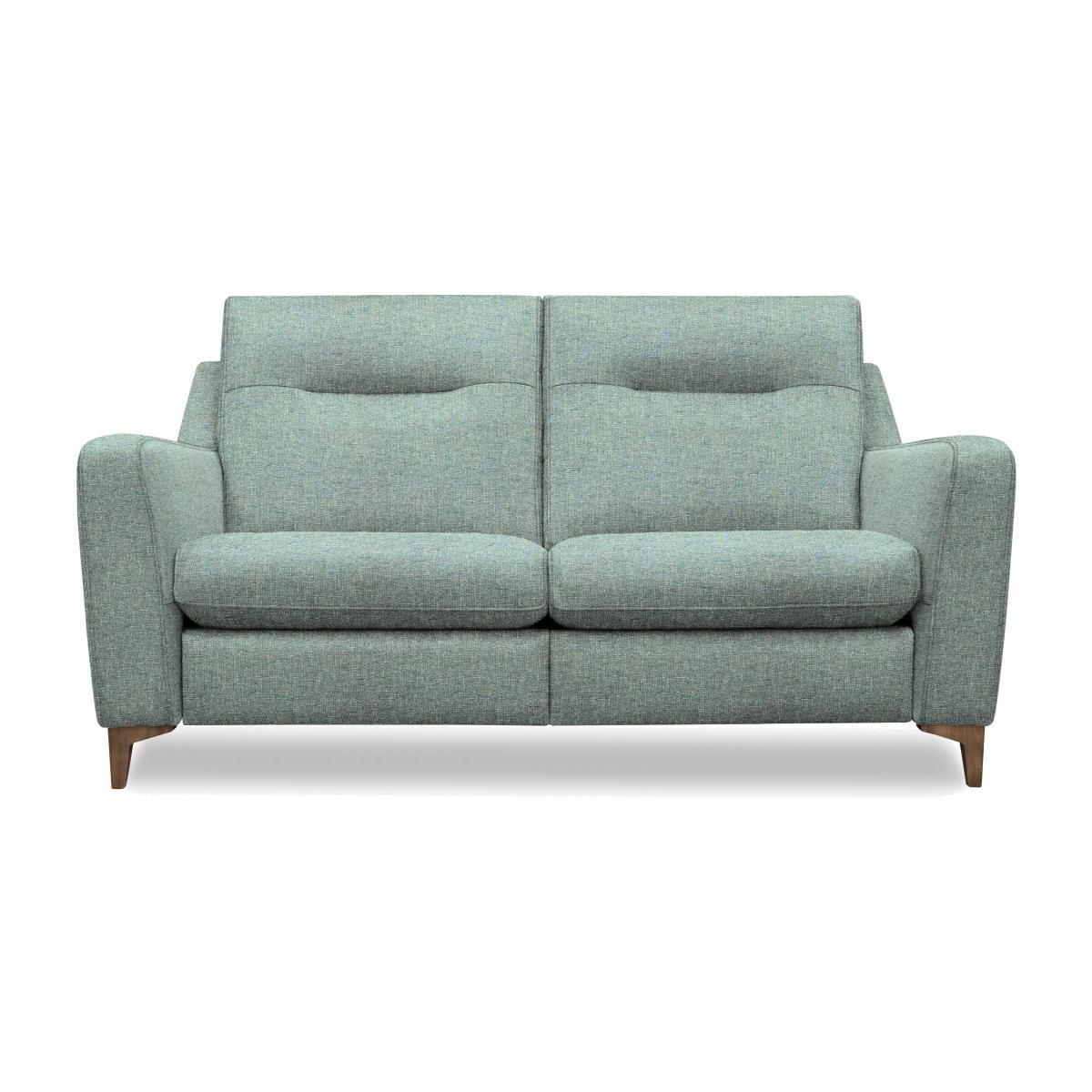 G Plan - Arlo 2 Seater Fabric Power Recliner Sofa - Dapple Kingfisher with Walnut Feet – image 1