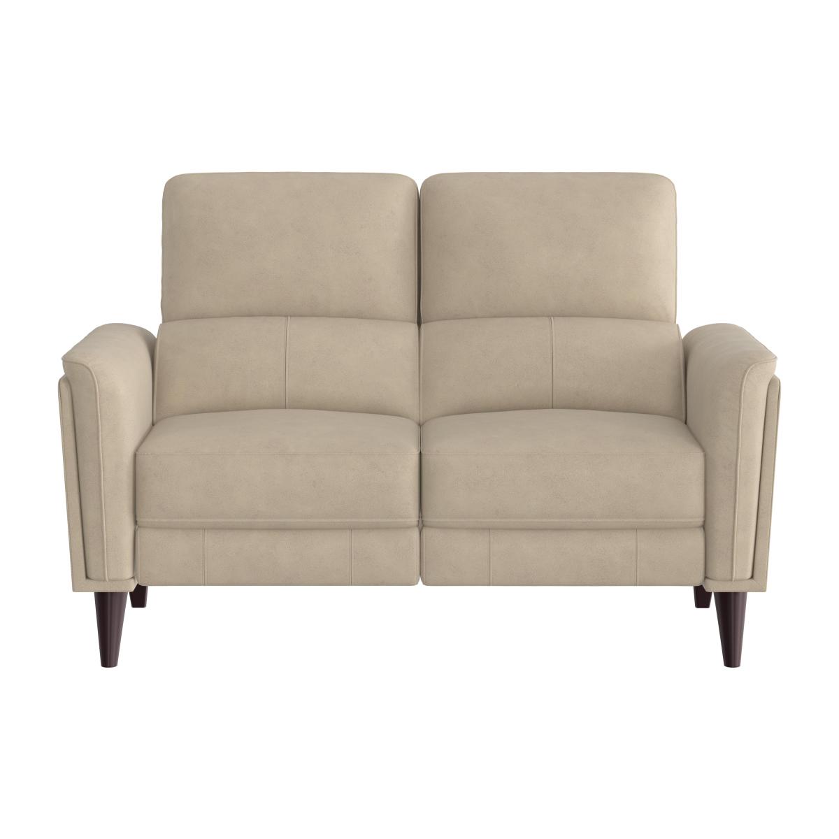 Compact Collection Klein 2 Seater Fabric Power Recliner Sofa with Telescopic Headrests - Oatmeal – image 1