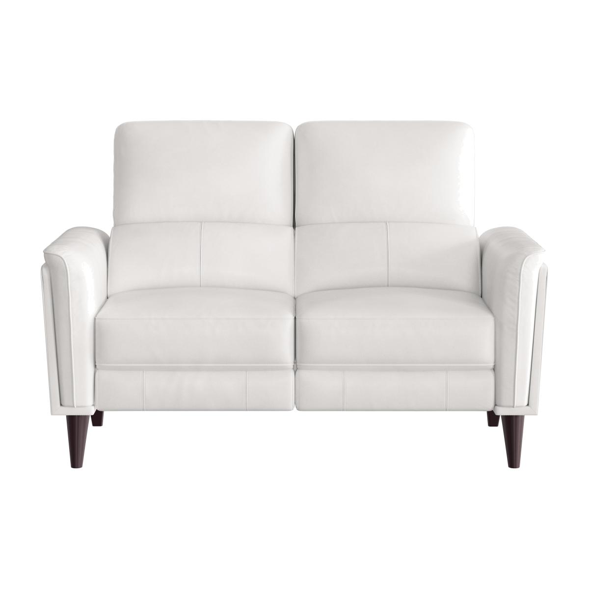 Compact Collection Klein 2 Seater NC Leather Power Recliner Sofa with Telescopic Headrests - NC Star White – image 1