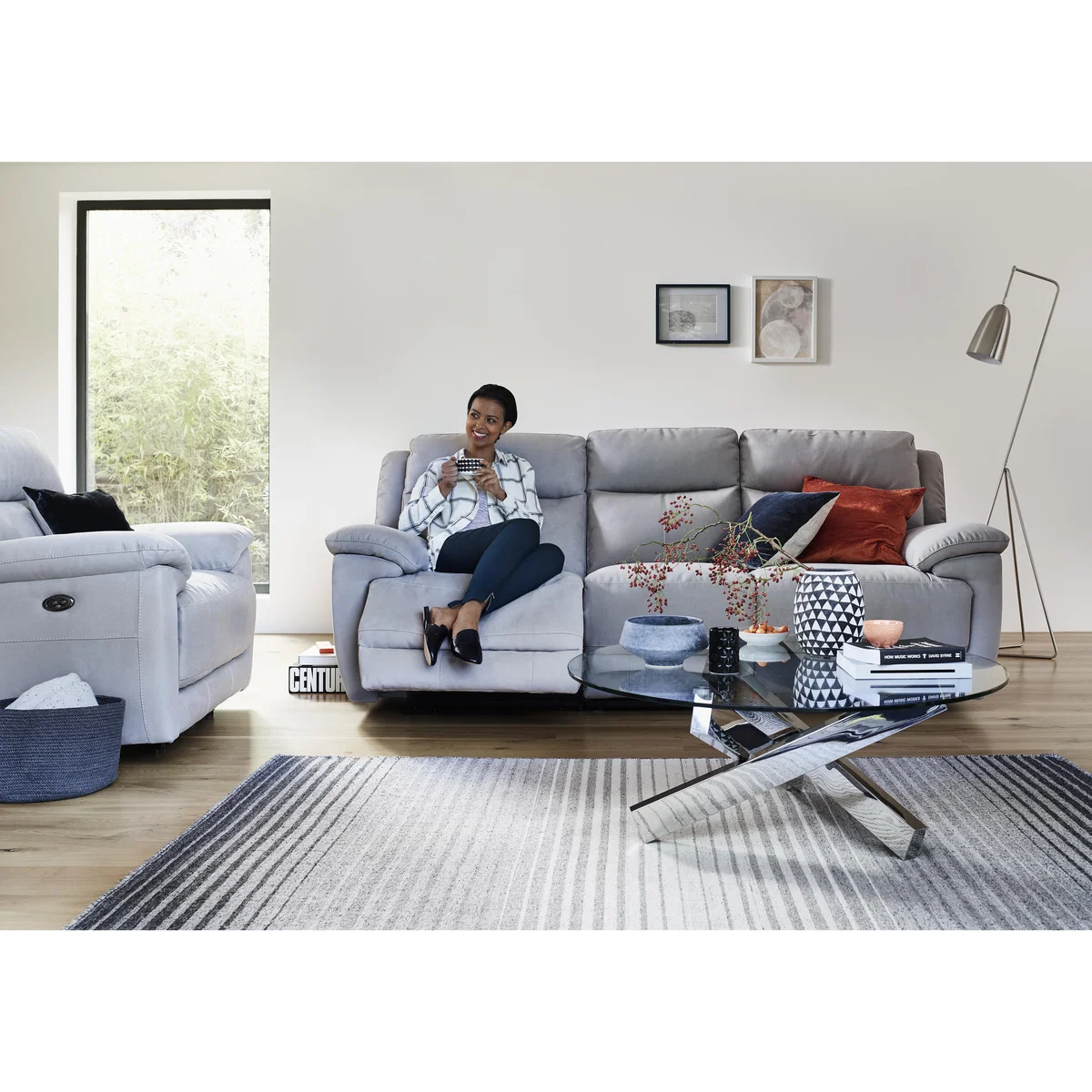 Touch 2 Seater Leather Manual Recliner Sofa- World of Leather – image 2