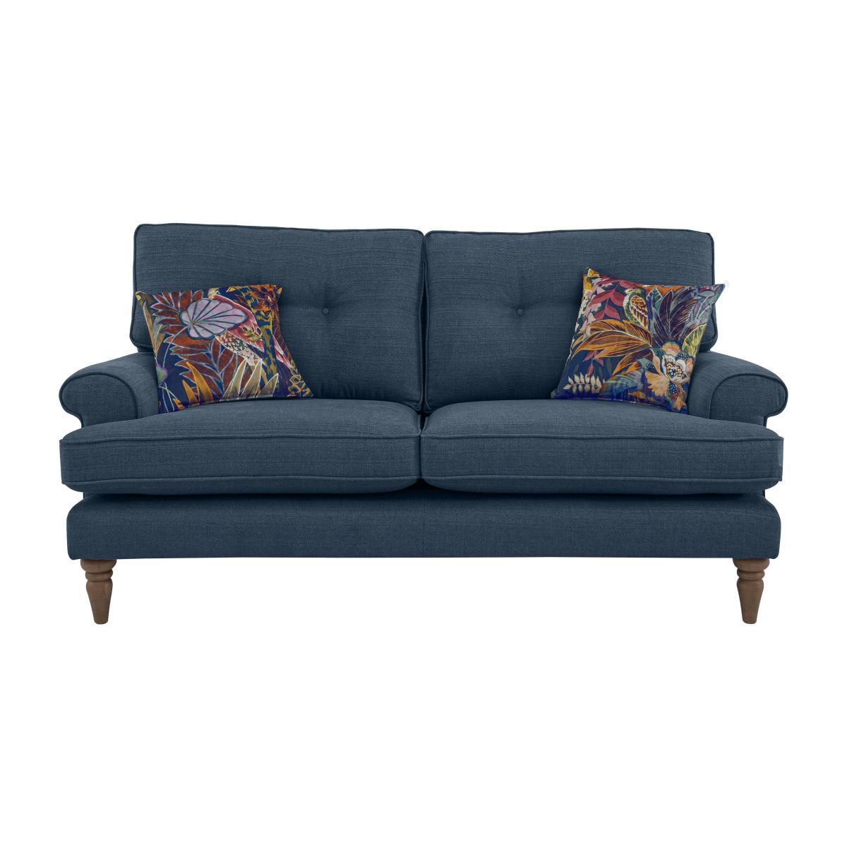 The Botanical Collection Paradiso 2 Seater Fabric Plain Sofa - Blue – image 1