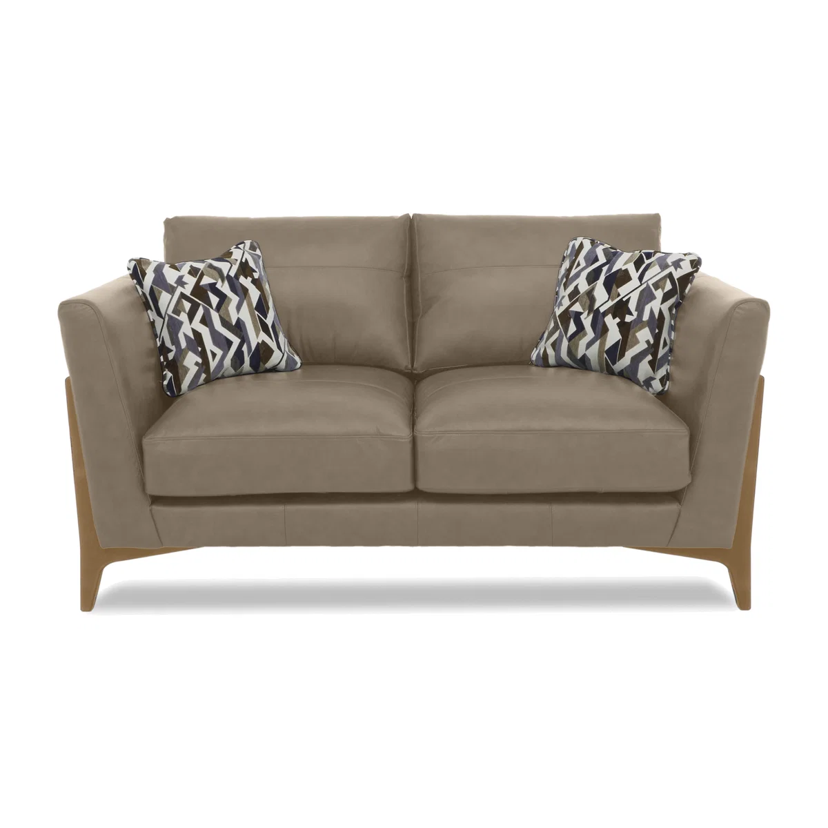Iris 2 Seater Leather Sofa - Turino Mushroom Mo Ft – image 1