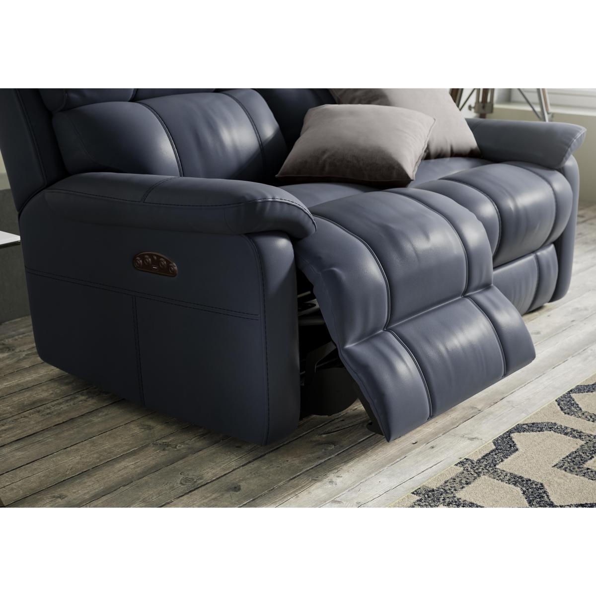 Relax Station Komodo 2 Seater Power NC Leather Sofa - Pearl Blue – image 5