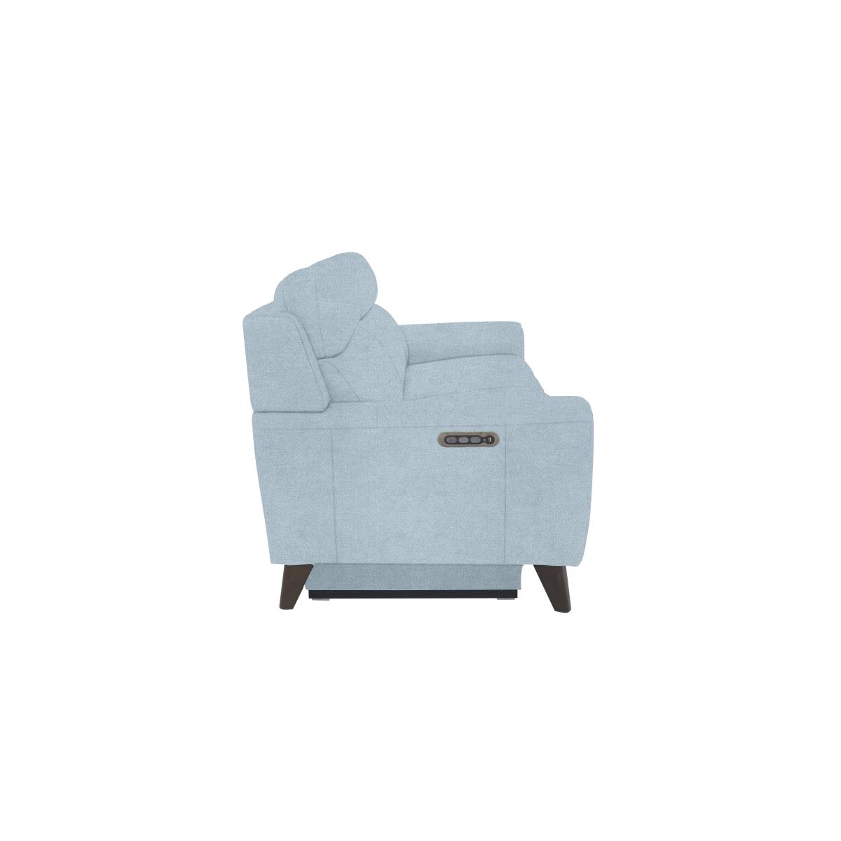 Comfort Story - Zen 2 Seater Fabric Power Recliner Sofa with Headrests and Power Lumbar - Baby Blue – image 3