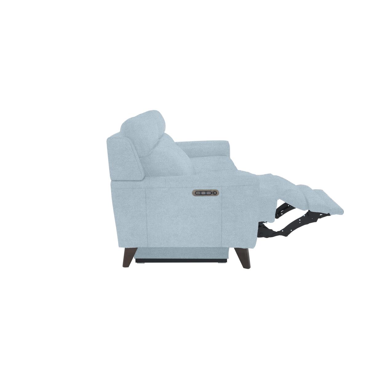Comfort Story - Zen 2 Seater Fabric Power Recliner Sofa with Headrests and Power Lumbar - Baby Blue – image 4