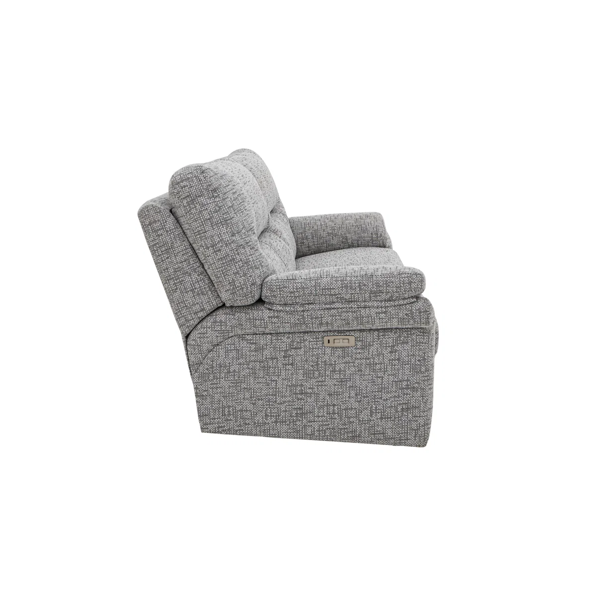 G Plan - Seattle 2 Seater Fabric Power Recliner Sofa with Power Lumbar - Checkers Putty – image 4