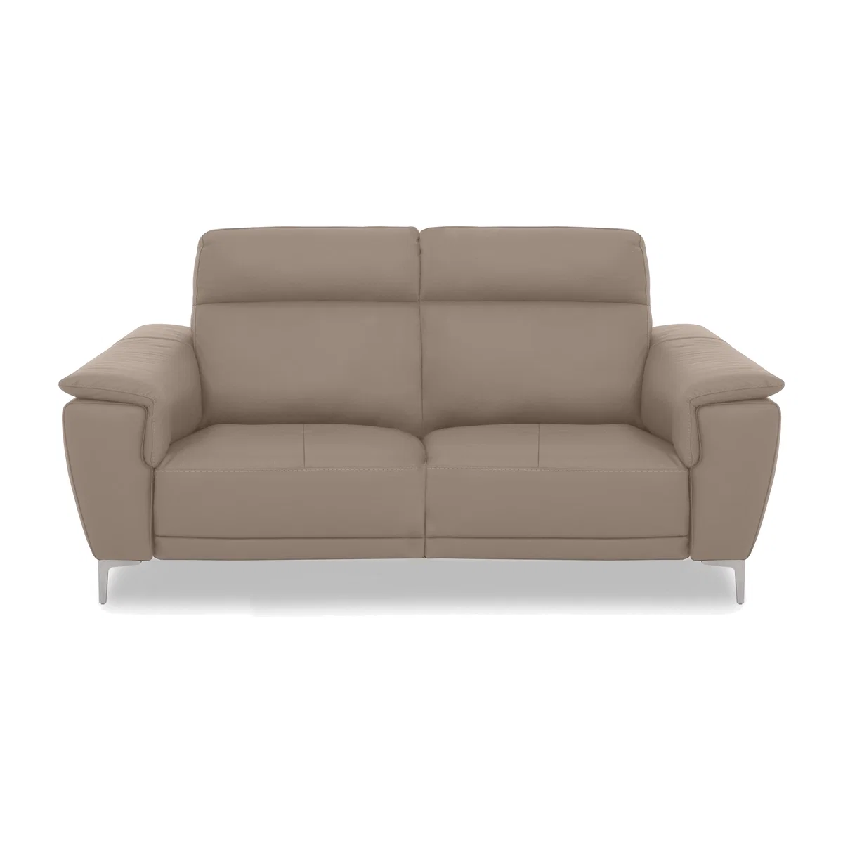 Nicoletti Italia - Amalfi 2 Seater Leather Power Recliner Sofa - Torello Taupe