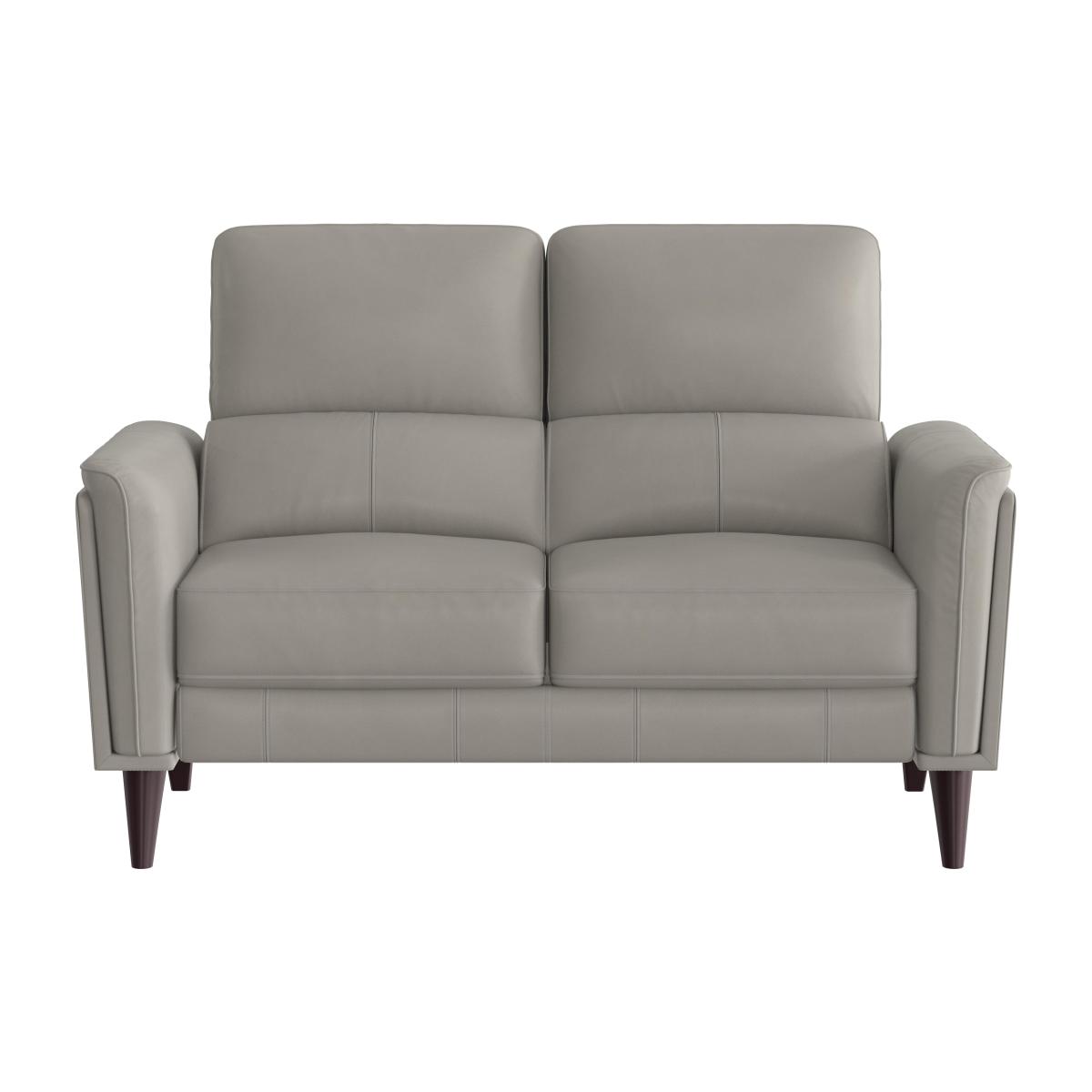 Compact Collection Klein 2 Seater BV Leather Sofa - Silver Grey – image 1