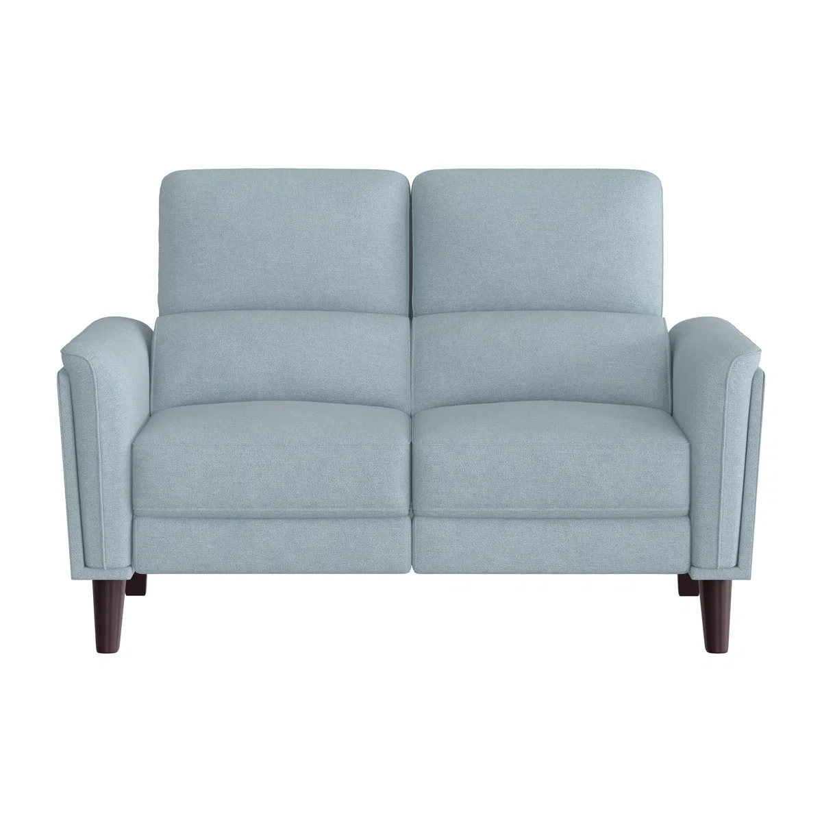 Compact Collection Klein 2 Seater Fabric Power Recliner Sofa with Telescopic Headrests - Baby Blue – image 1