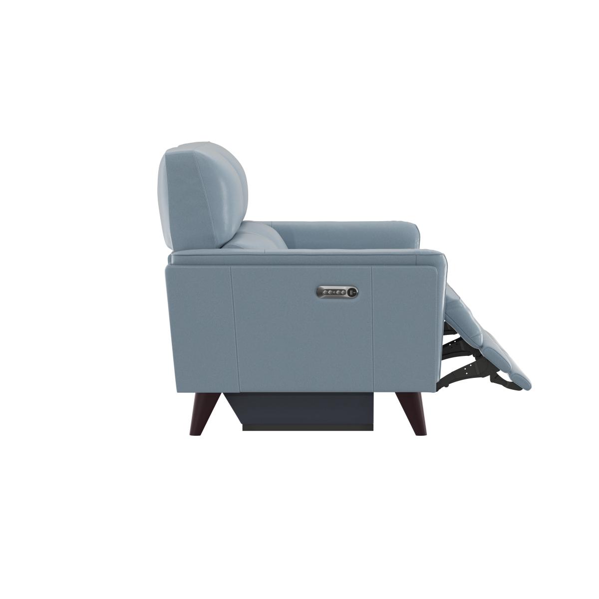 Compact Collection Klein 2 Seater NC Leather Power Recliner Sofa with Telescopic Headrests - NC Deep Red – image 4