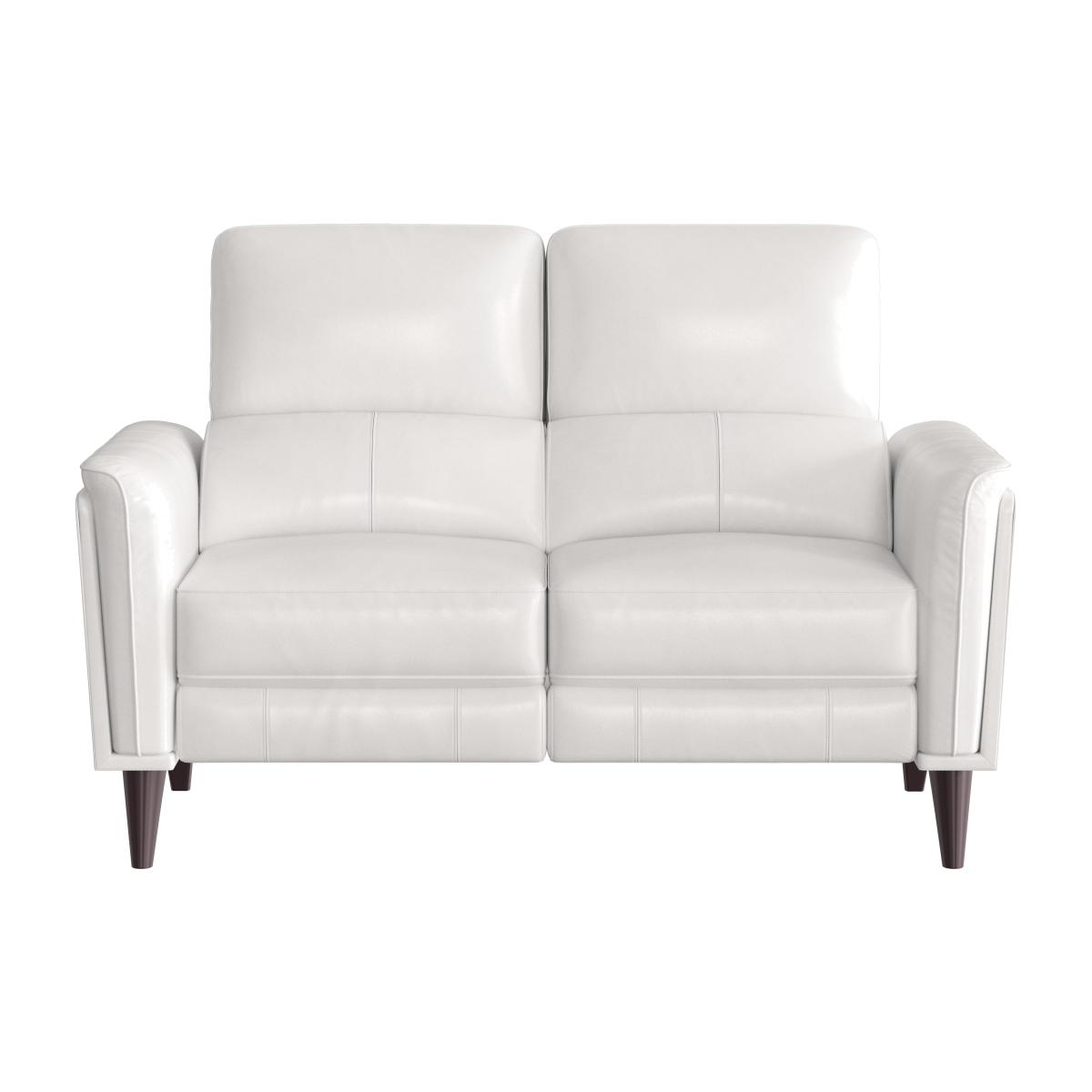 Compact Collection Klein 2 Seater HW Leather Power Recliner Sofa with Telescopic Headrests - Star White – image 1