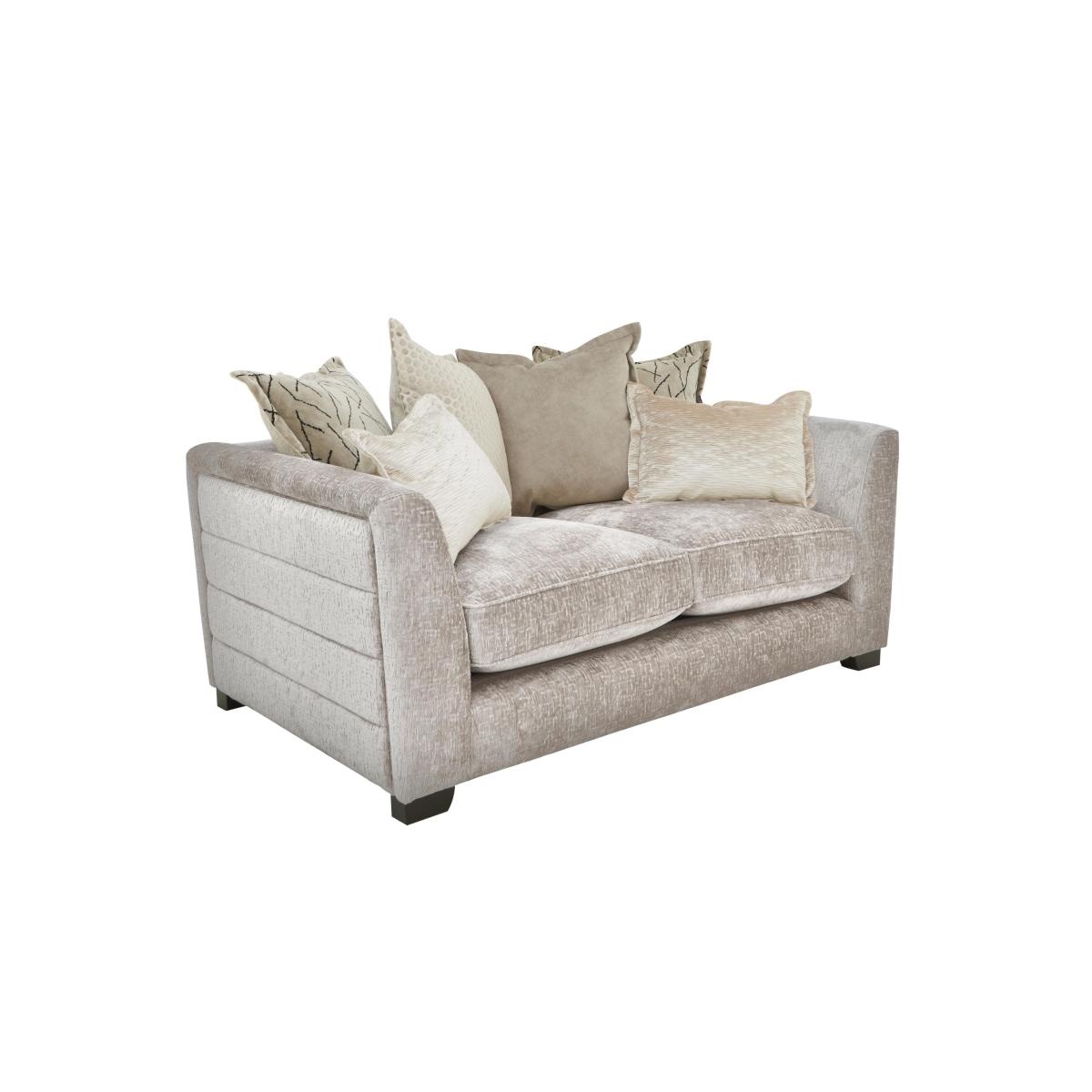 Boutique Lavish Fabric 2 Seater Scatter Back Sofa - Natural – image 4