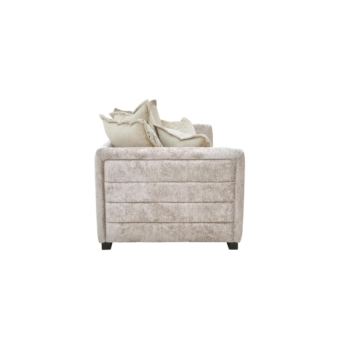 Boutique Lavish Fabric 2 Seater Scatter Back Sofa - Natural – image 5