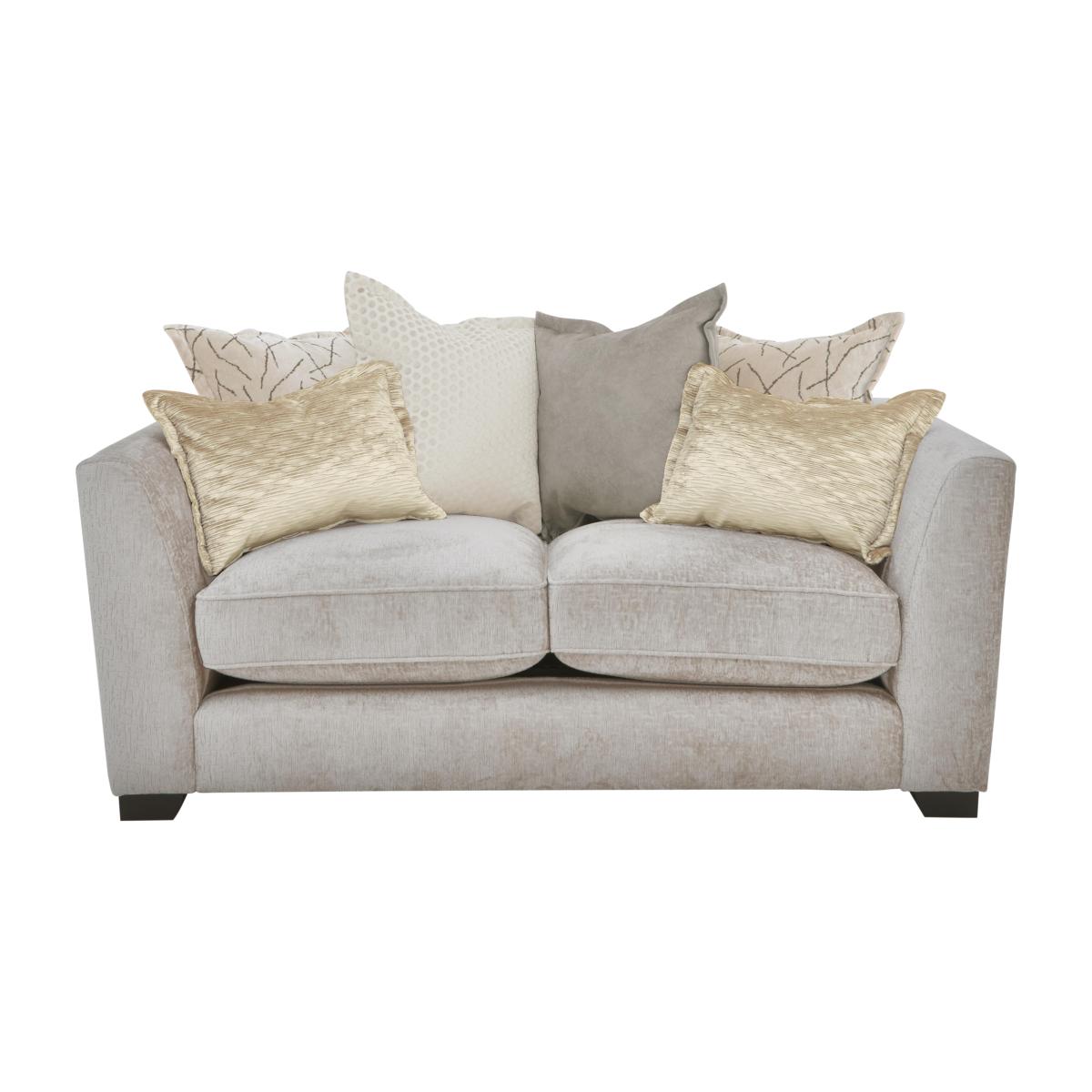 Boutique Lavish Fabric 2 Seater Scatter Back Sofa - Natural – image 1