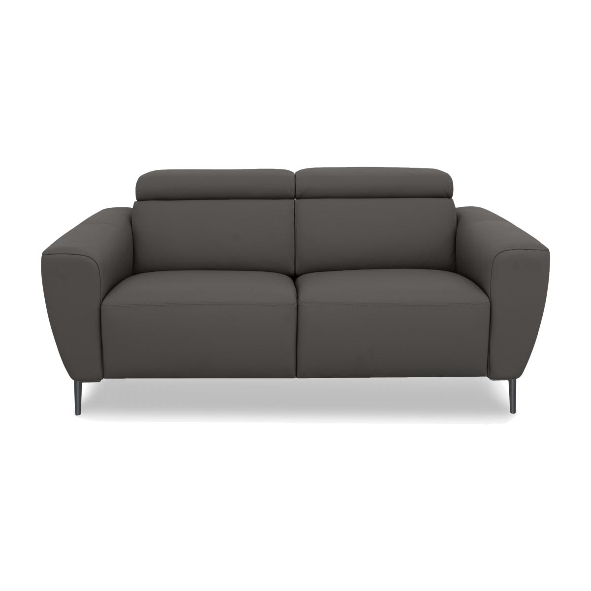 Nicoletti Italia - Milano 2 Seater Leather Power Recliner Sofa - Torello Grigio Scuro – image 1