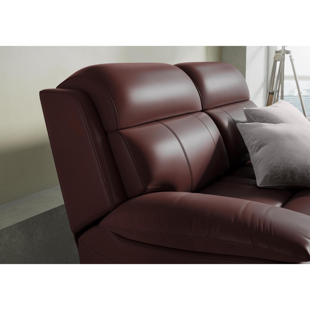 Moreno 2 Seater Leather Power Recliner Sofa with Power Headrests - Grey- World of Leather – image 4