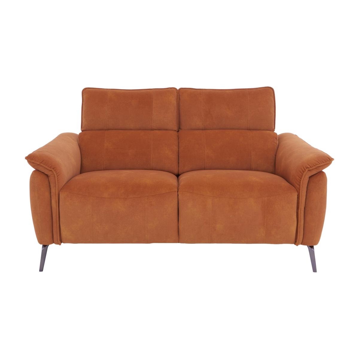 Jude 2 Seater Fabric Power Recliner Sofa with Telescopic Headrests - Orange – image 1