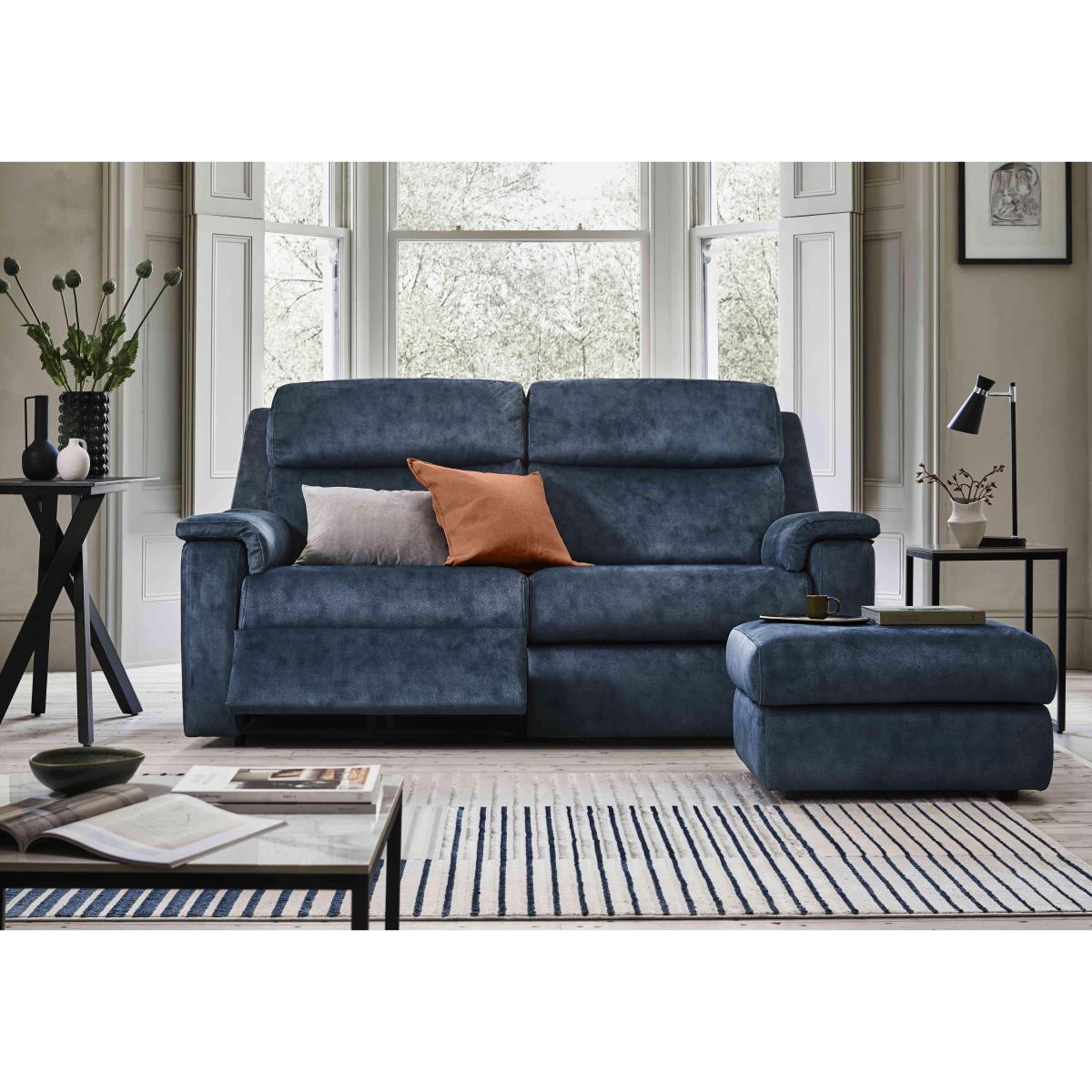 G Plan - Thornbury 2 Seater Fabric Power Recliner Sofa with Headrests and Power Lumbar - Beach Duck Egg – image 2
