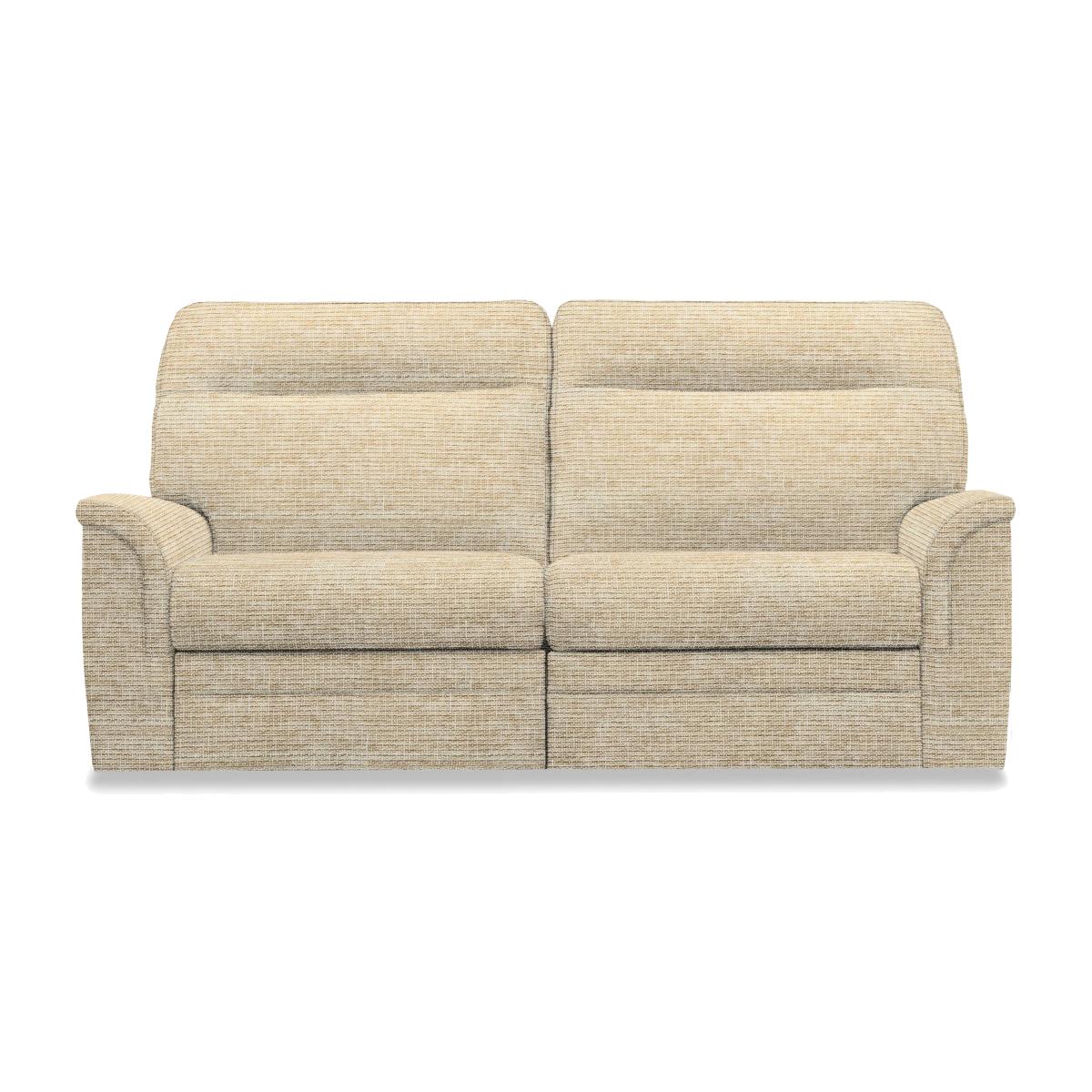 Parker Knoll - Hudson 23 Large 2 Seater Fabric Power Recliner Sofa with Headrests and Power Lumbar - Equinox Sand