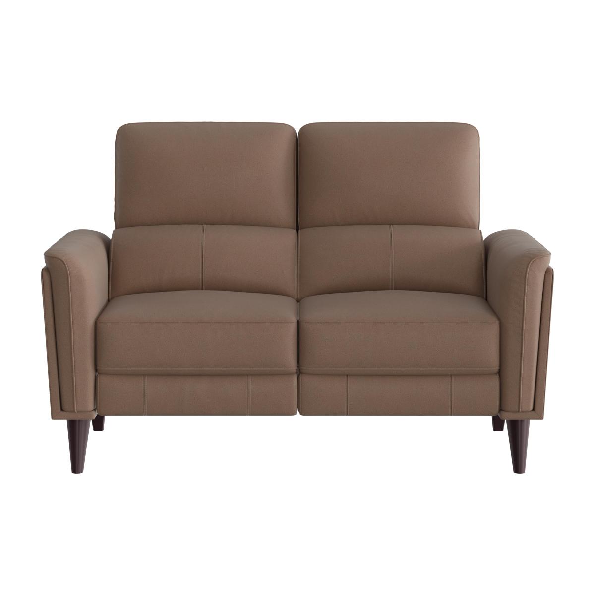 Compact Collection Klein 2 Seater Fabric Power Recliner Sofa with Telescopic Headrests - Tobacco – image 1