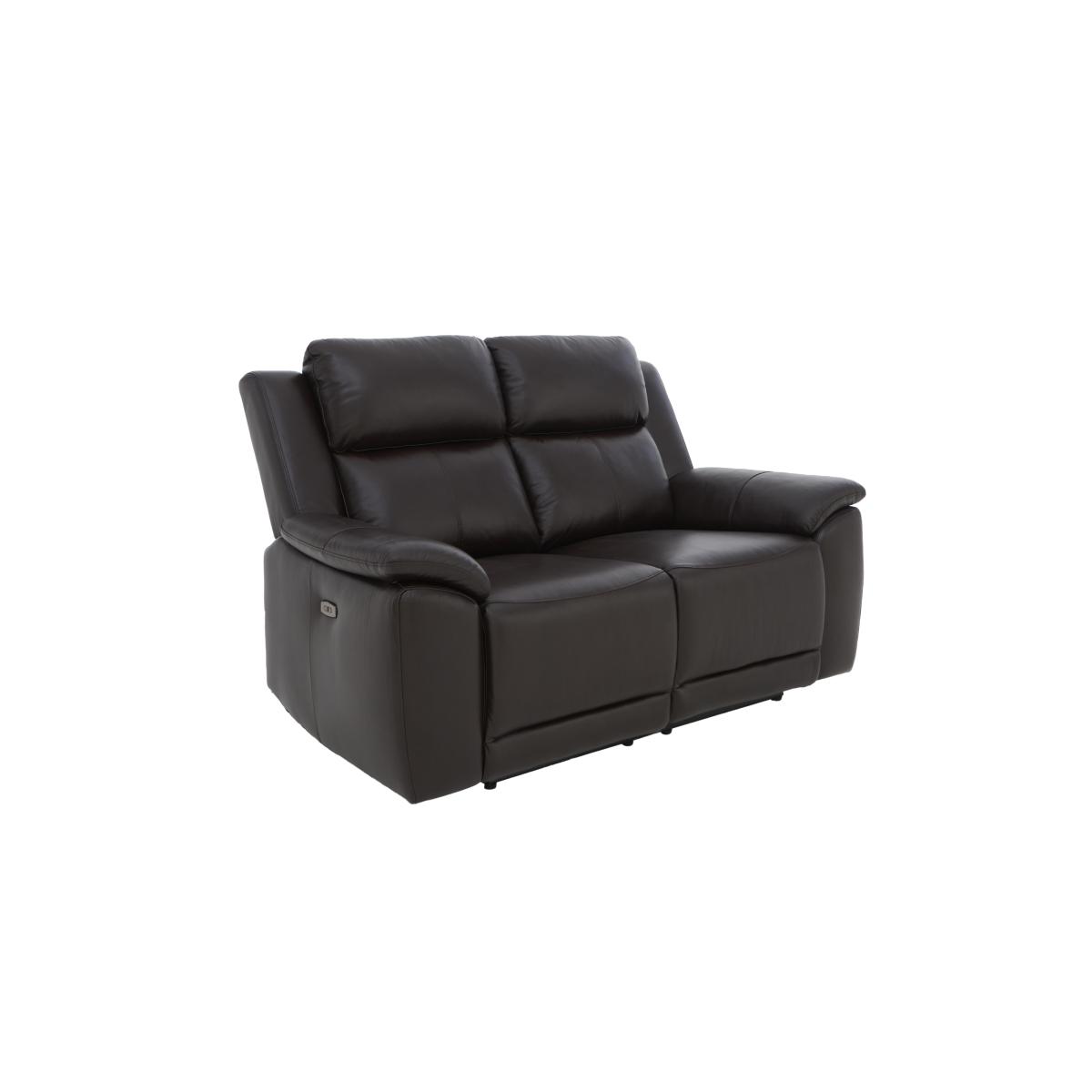 Utah 2 Seater Leather Power Recliner Sofa with Headrests and Power Lumbar - Starry Grey – image 5
