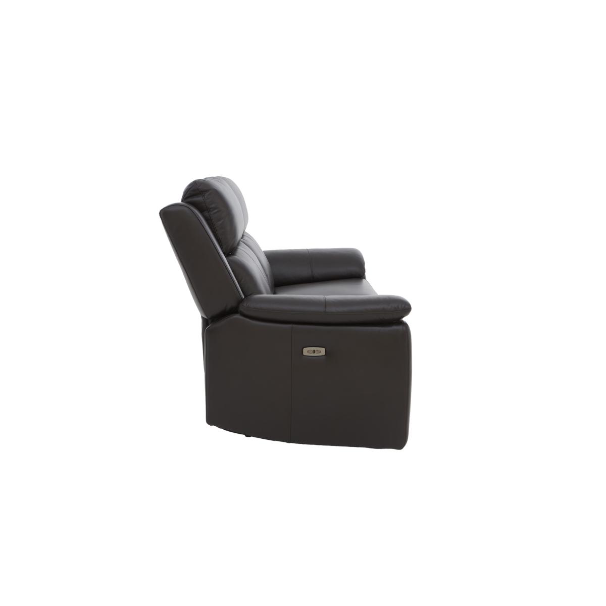 Utah 2 Seater Leather Power Recliner Sofa with Headrests and Power Lumbar - Starry Grey – image 6