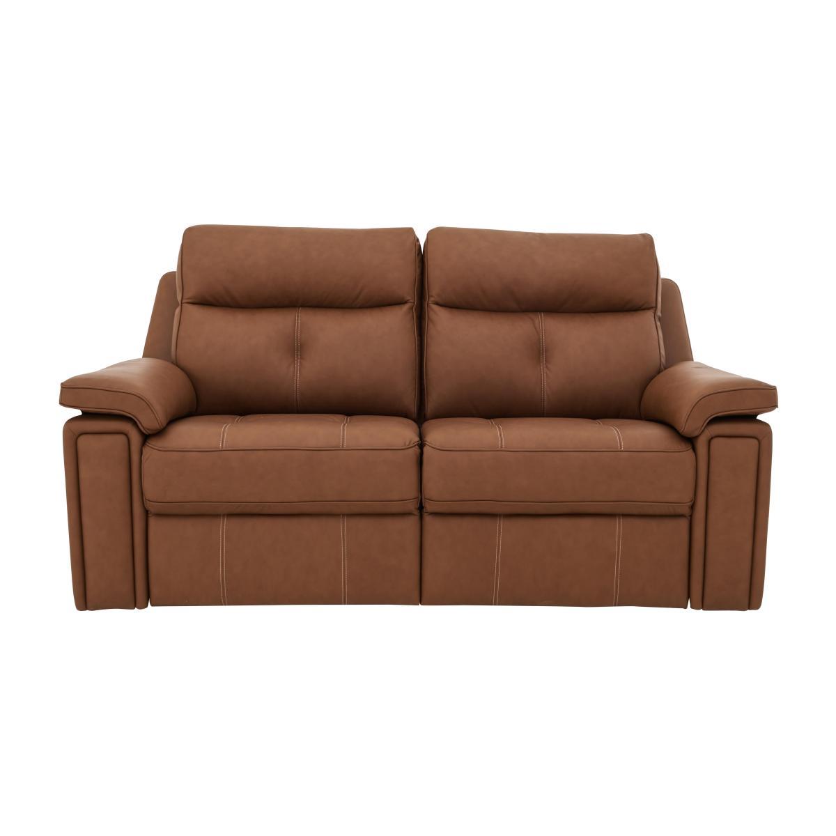 G Plan - Hannington 2 Seater Leather Manual Recliner Sofa - Brown – image 1