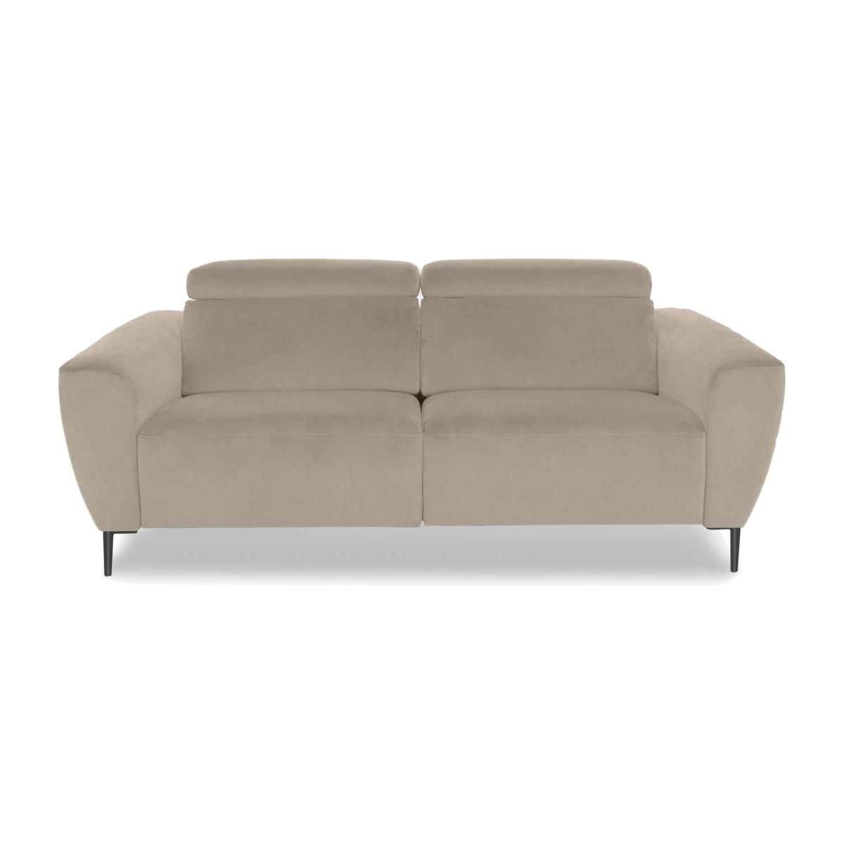 Nicoletti Italia - Milano 2.5 Seater Fabric Power Recliner Sofa - Flambe Visone – image 1