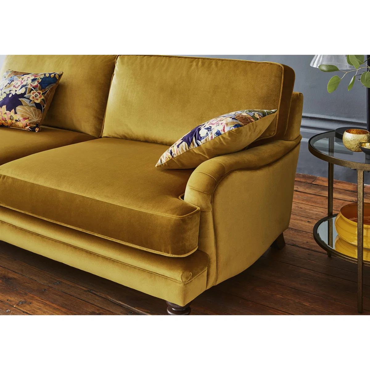 The Botanical Collection Tropicana 2 Seater Fabric Plain Sofa - Grey – image 4