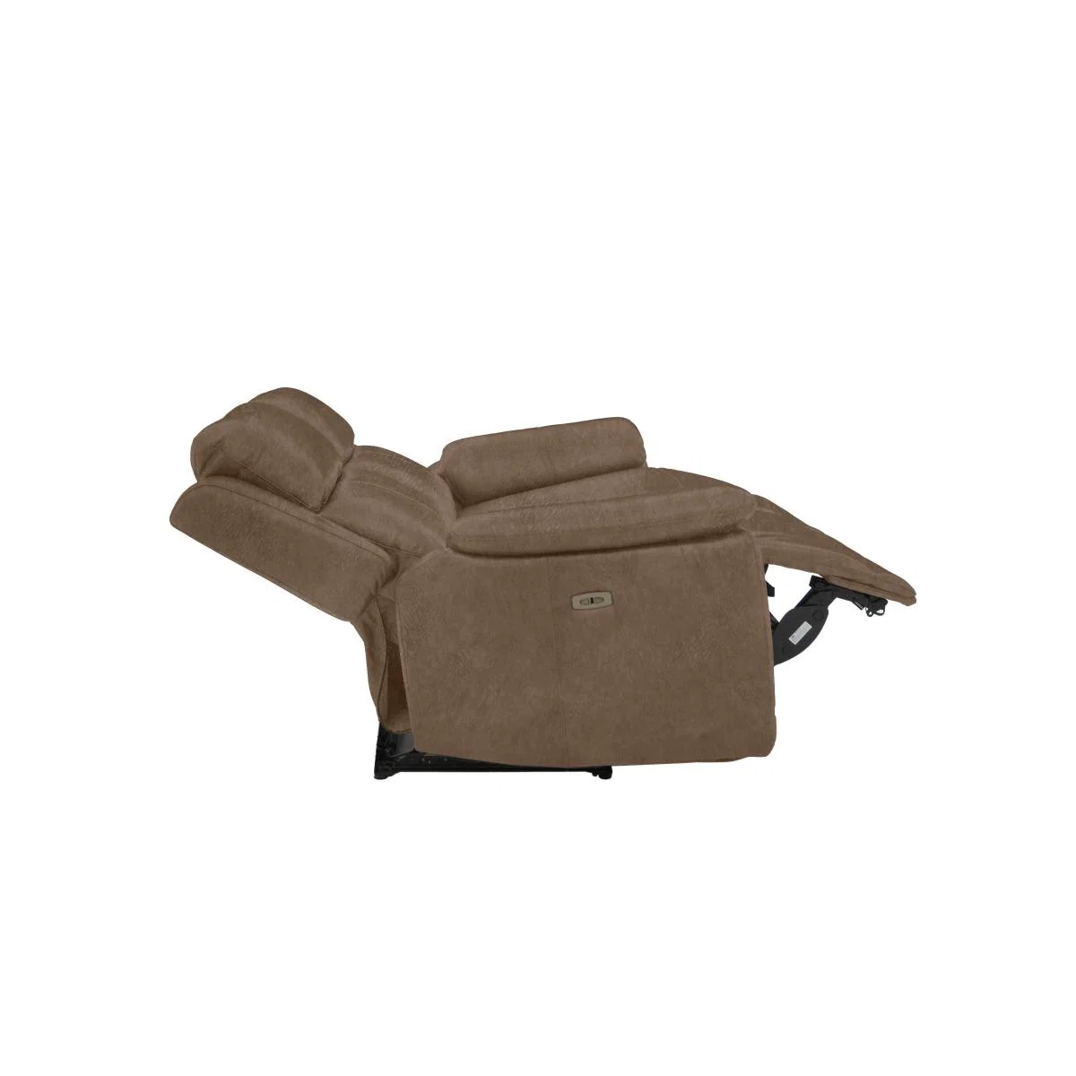 Utah 2 Seater Fabric Power Recliner Sofa with Headrests and Power Lumbar - Velvet Grey – image 4