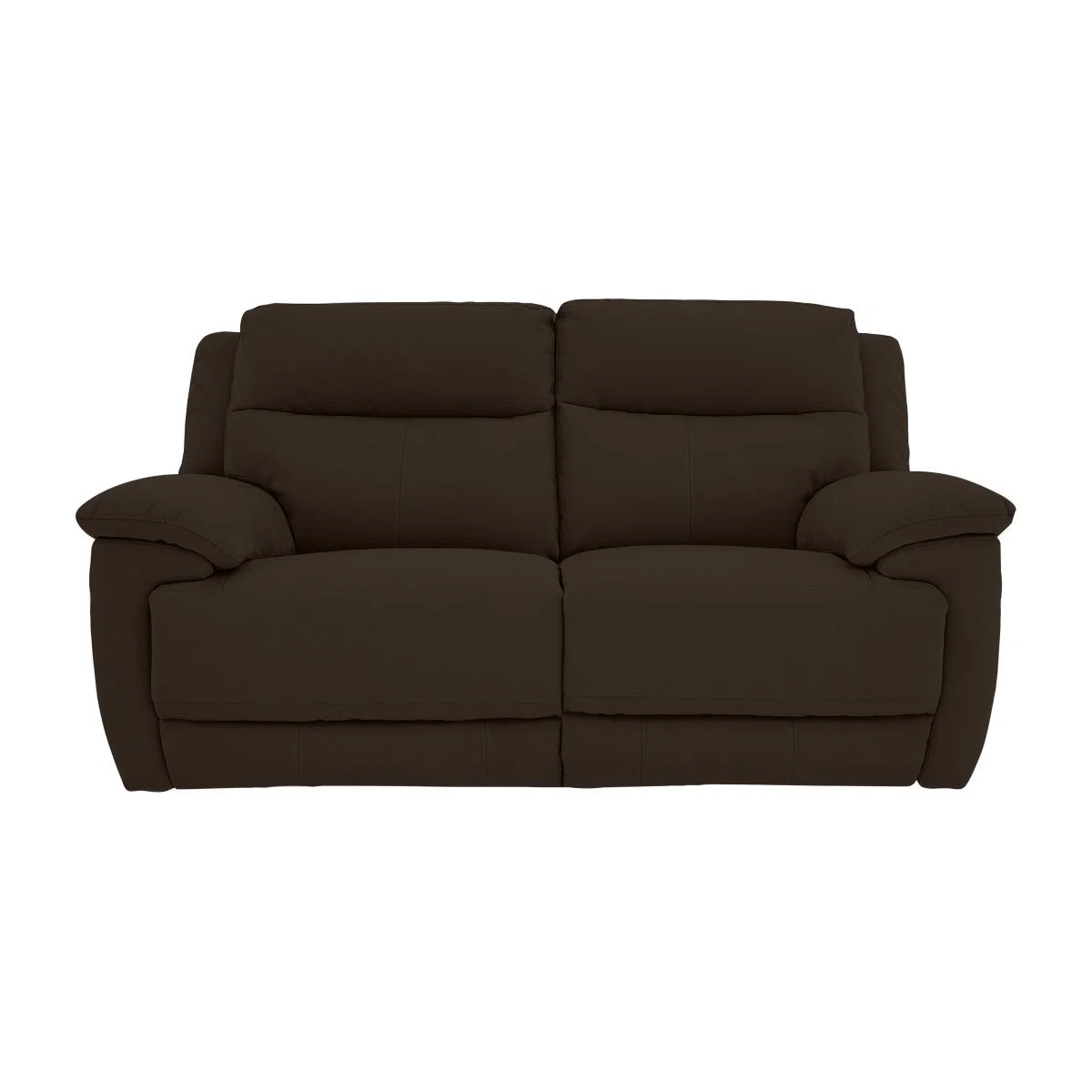 Touch 2 Seater Heavy Duty Fabric Sofa with USB Ports - Brown