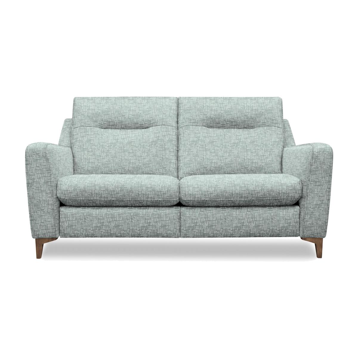 G Plan - Arlo 2 Seater Fabric Sofa - No Recliner - Remco Light Grey with Walnut Feet – image 1