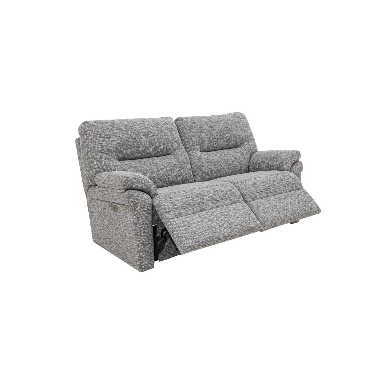 G Plan - Seattle 2 Seater Fabric Manual Recliner Sofa - Remco Light Grey – image 3