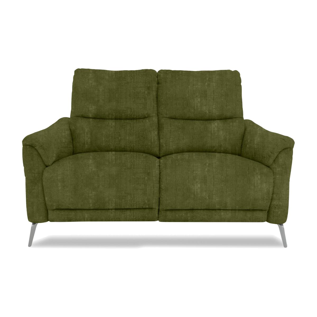 Daytona 2 Seater Fabric Power Recliner Sofa with Bluetooth Speaker - Heritage Olive – image 1