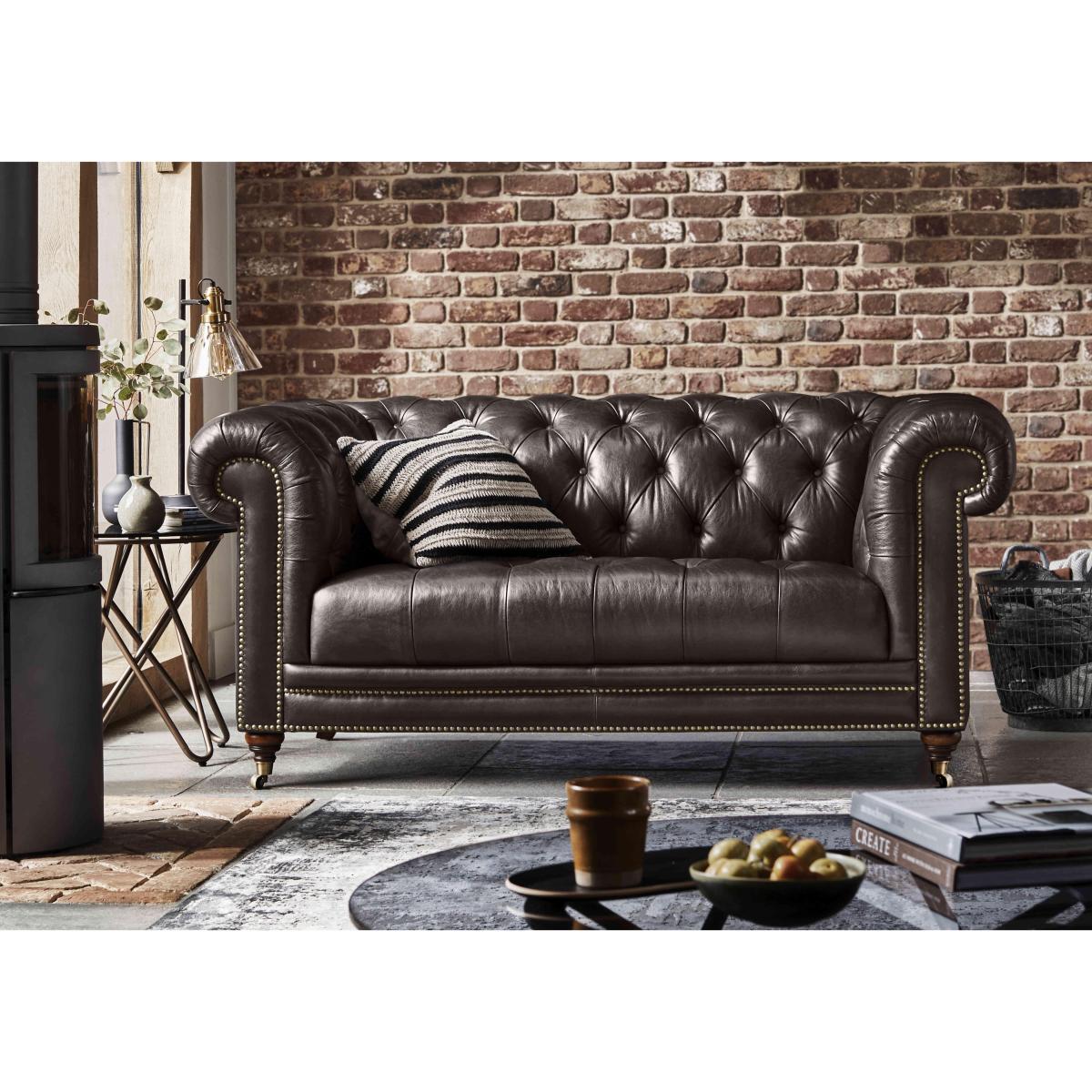 At The Helm - Walter 2 Seater Leather Chesterfield Sofa – image 2