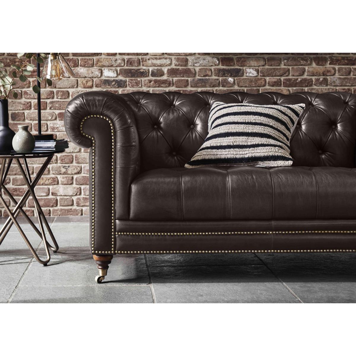 At The Helm - Walter 2 Seater Leather Chesterfield Sofa – image 3